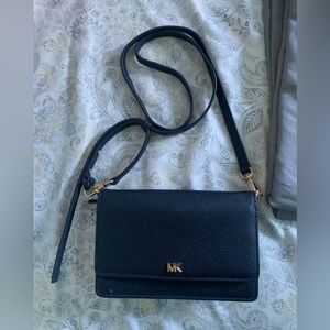 Navy Michael Kors hanging purse/ wallet